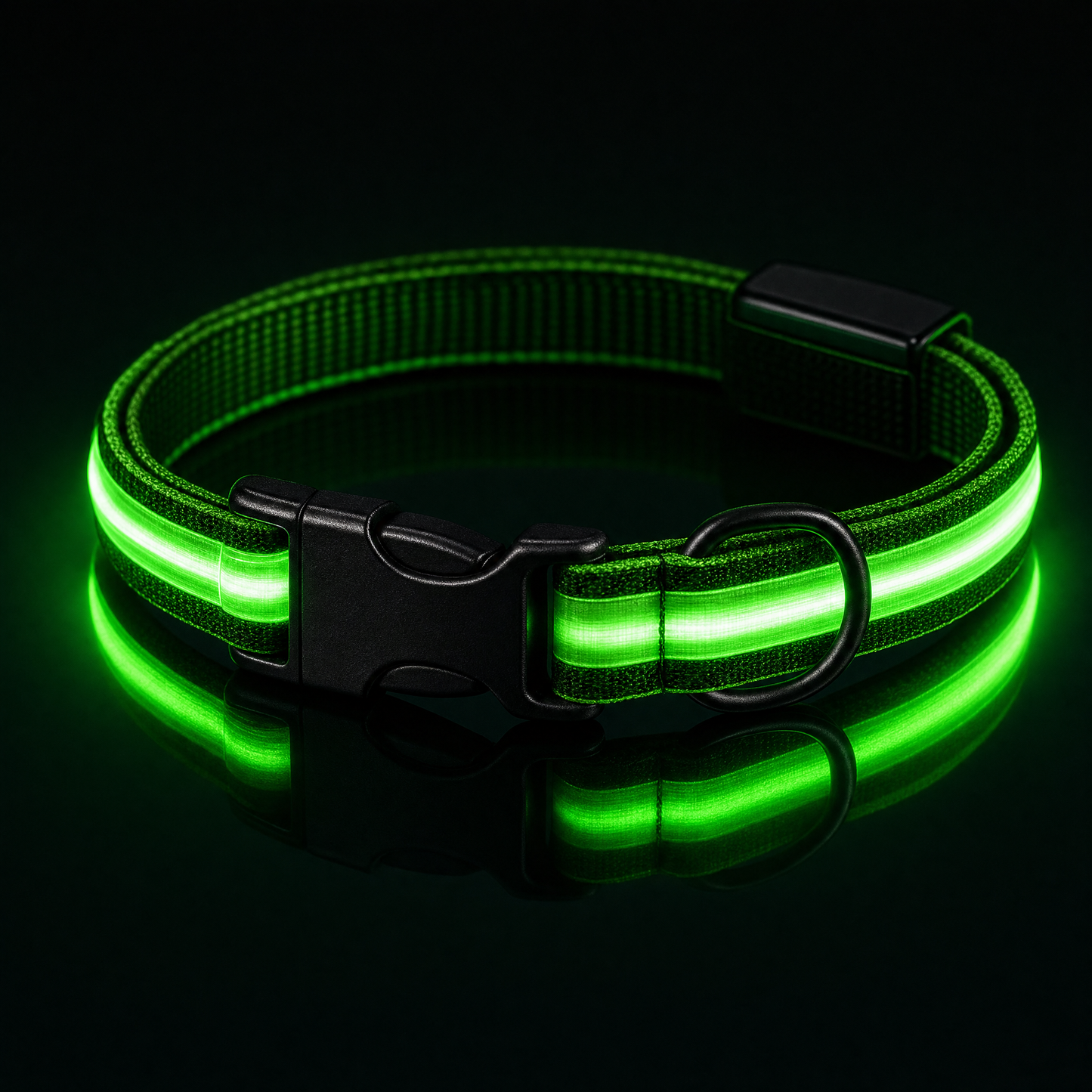 LED Dog Collar USB Rechargeable | Night Safety Flashing Light